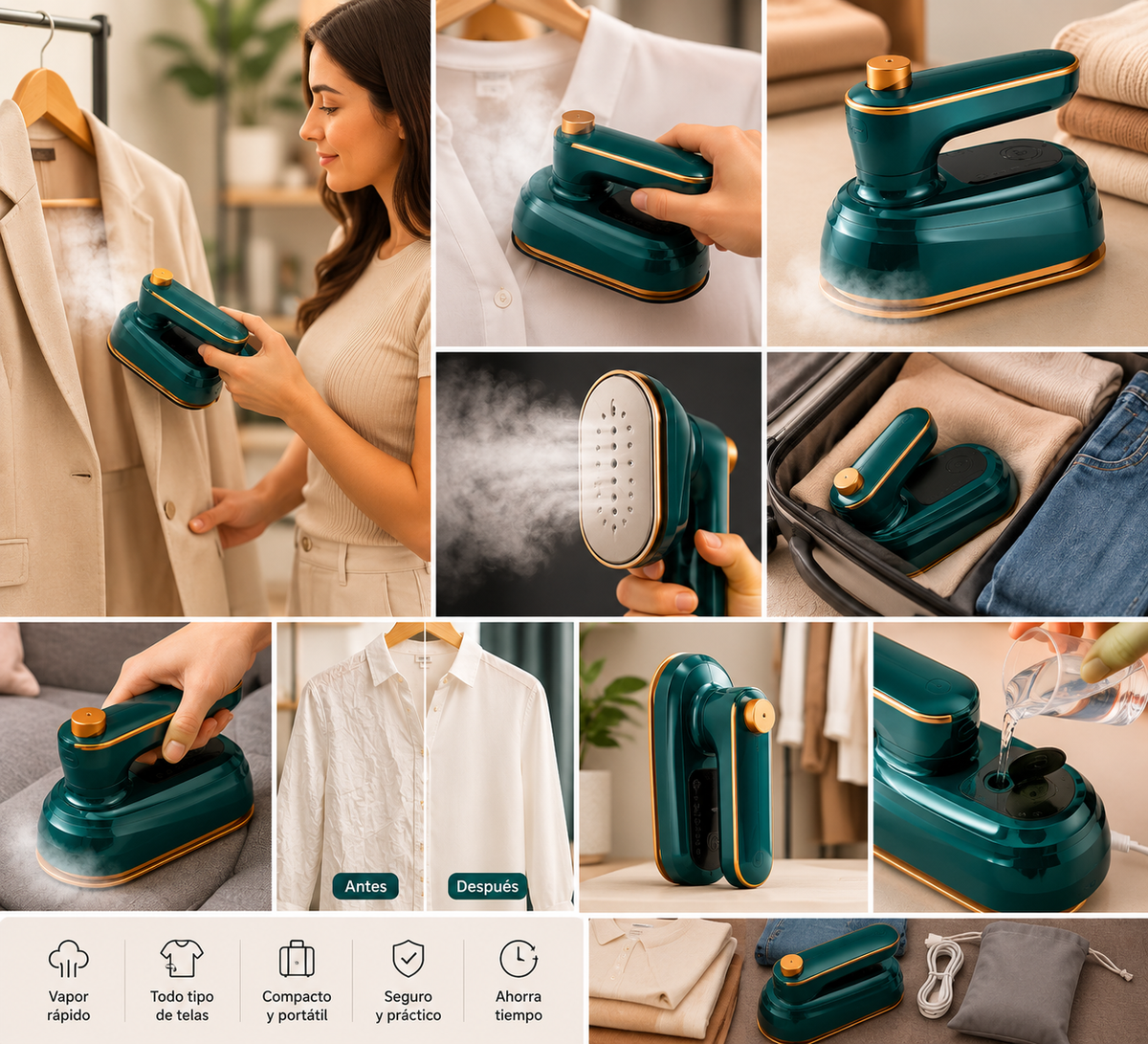 Plancha De Ropa Portátil - VaporPro™ (Promoción de Black Friday)